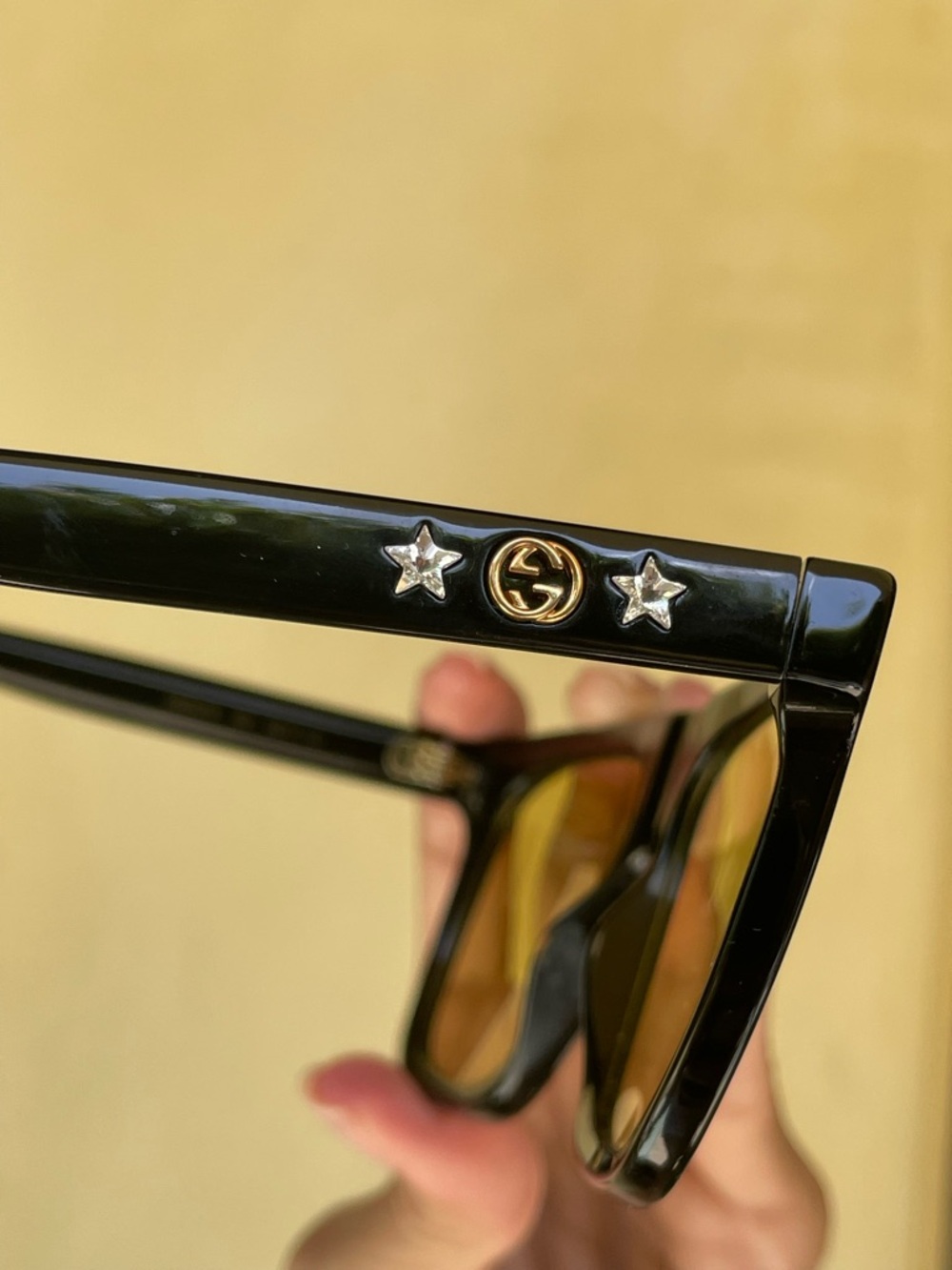 Gucci Women’s Black Square Sunglasses with Green Lenses - Picture 12 of 12